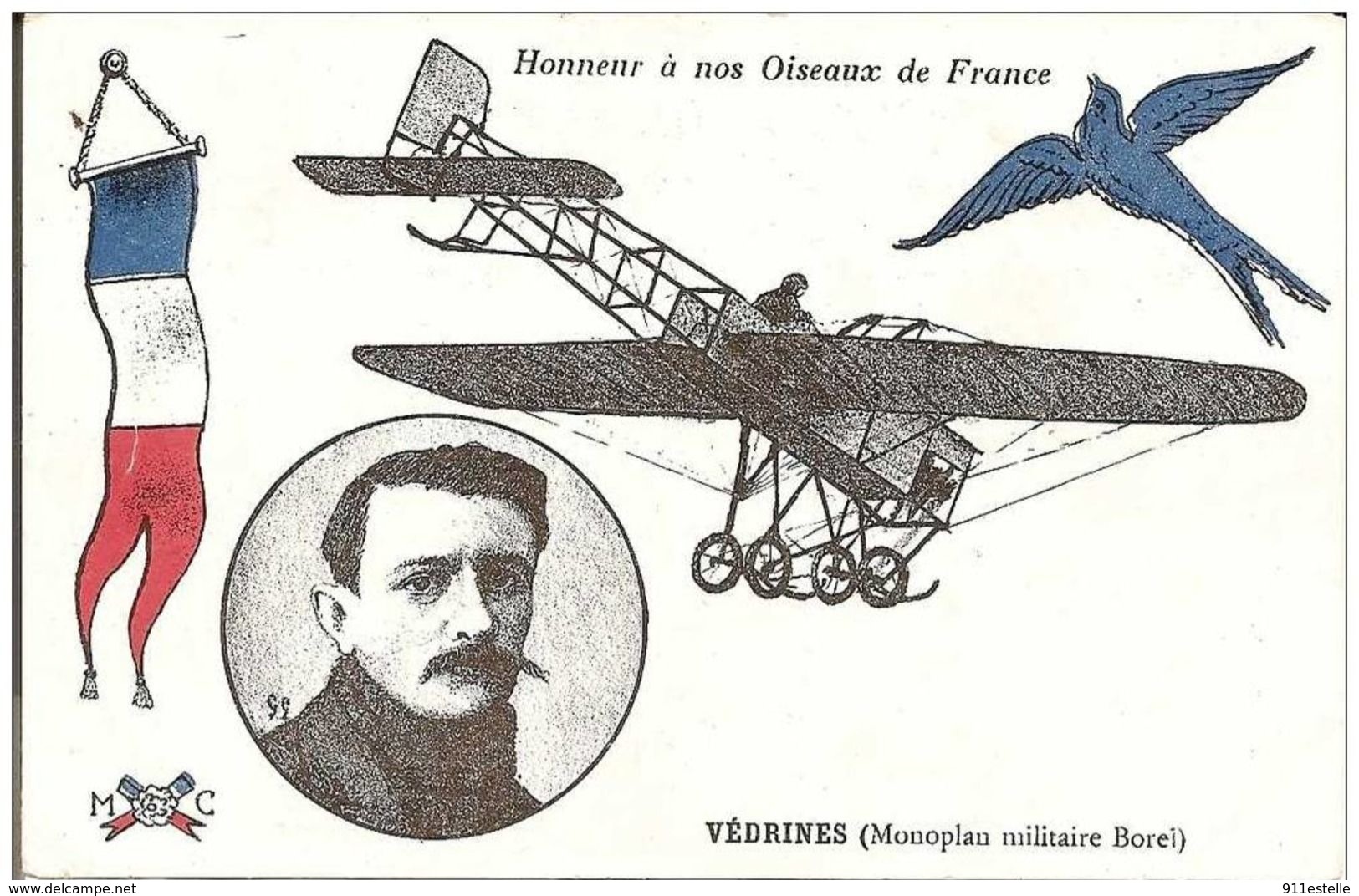 23  VEDRINES    -  HONNEUR A NOS OISEAUX DE FRANCE  - Védrines ( Venu Piloté En Creuse ) - Bellegarde