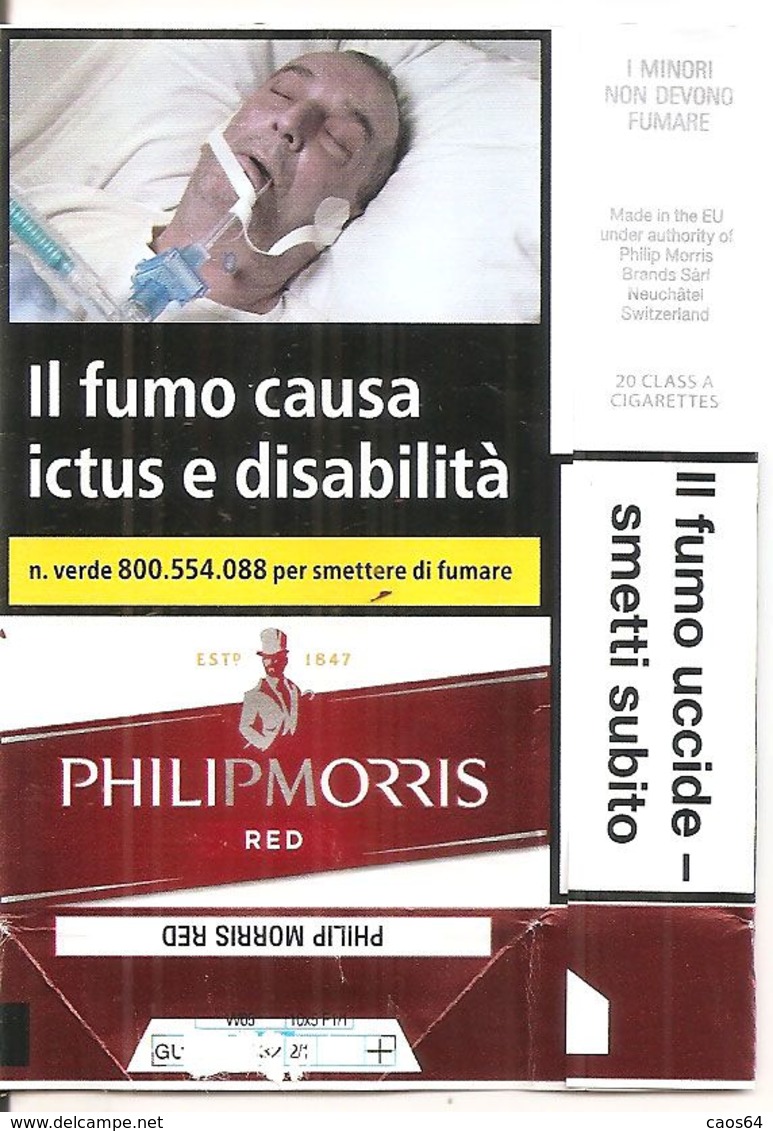 PHILIP MORRIS RED SOFT ITALY BOX SIGARETTE - Etuis à Cigarettes Vides