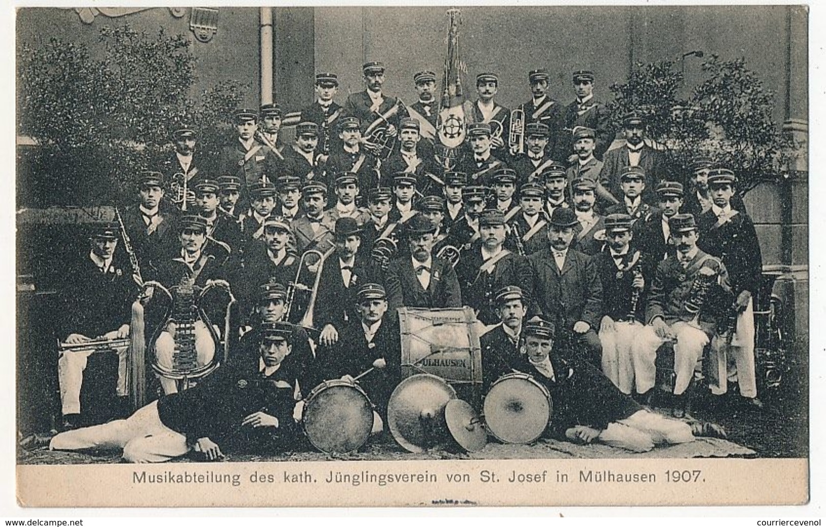 CPA - MULHOUSE (Haut-Rhin) - Musique De La Jeunesse De St Joseph, 1907 - Mulhouse