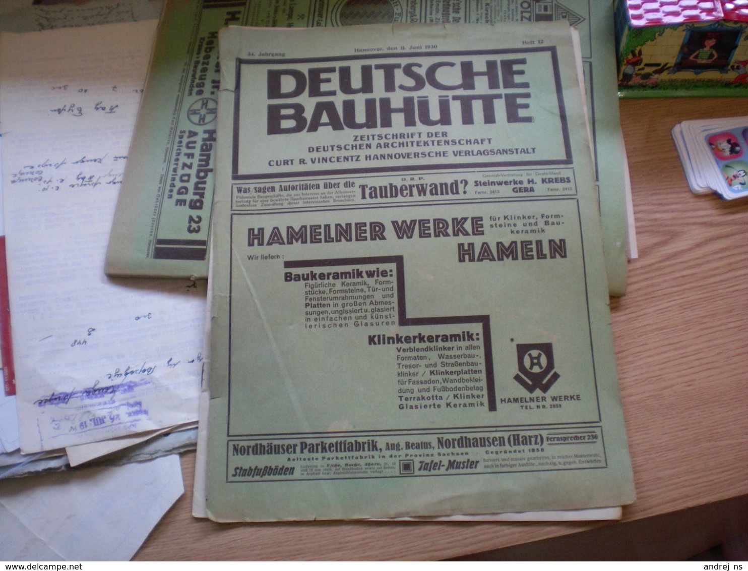 Deutsche Bauhutte Hannover  Zeit Der Deutschen Architektenschaft Curt R Vincentz Hanoverische Verlagsanstalt 1930 - Sonstige & Ohne Zuordnung