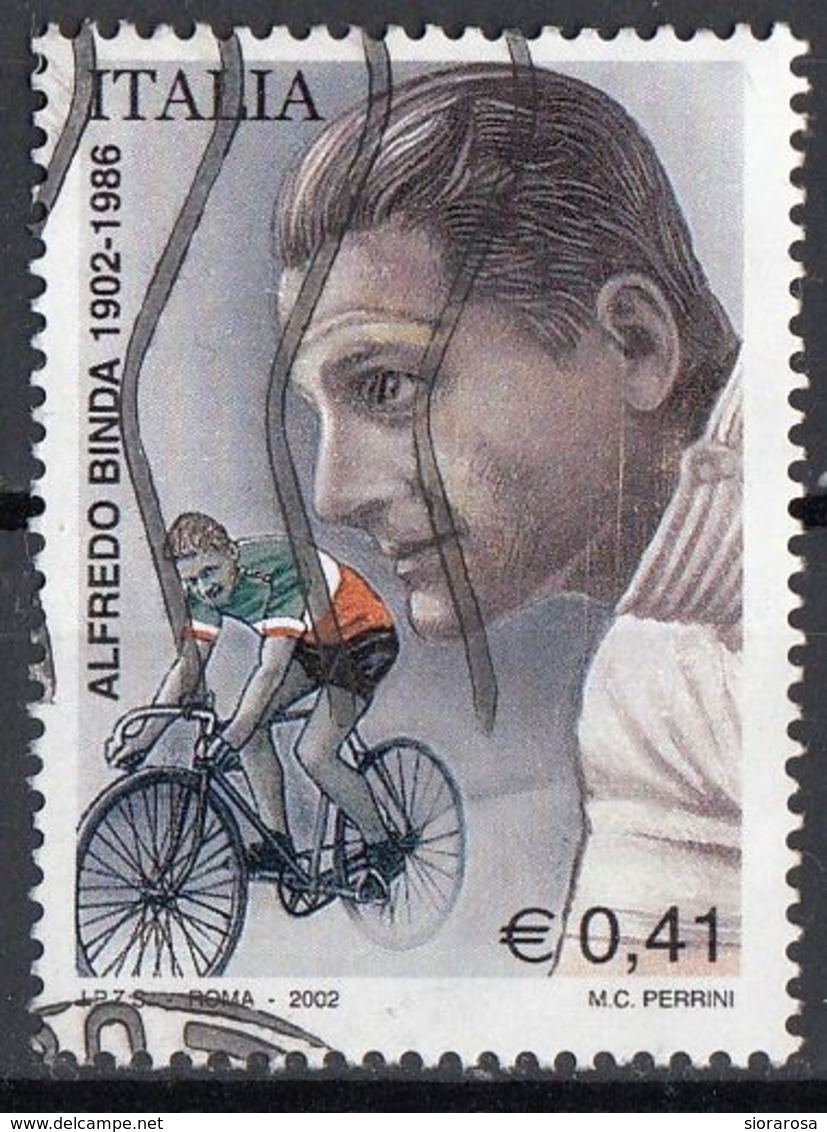 Italia 2002 Uf. 2667 "Ciclismo Alfredo Binda" - Viaggiato Used - Radsport