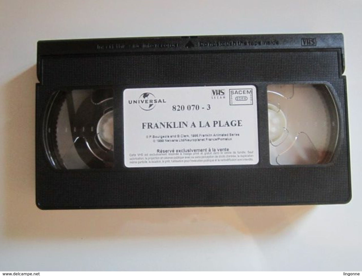 1986 CASSETTE VIDEO VHS  FRANKLIN A LA PLAGE - Dibujos Animados