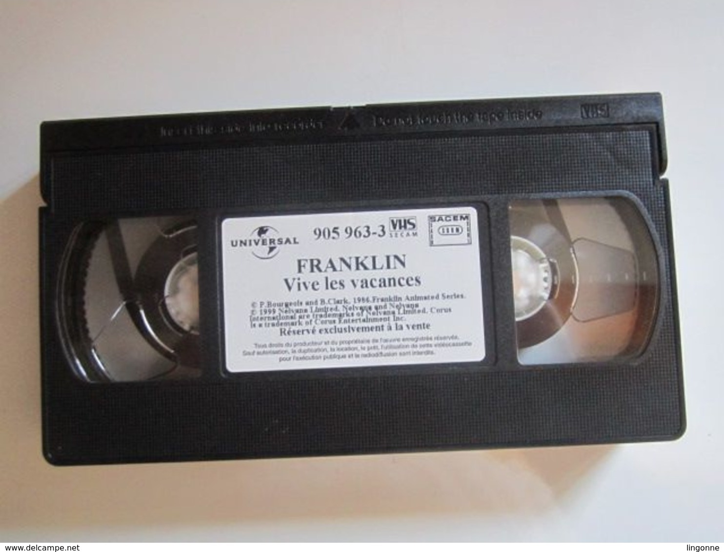 1999 CASSETTE VIDEO VHS  FRANKLIN VIVE LES VACANCES !  (jaquette Abimée) - Dessins Animés