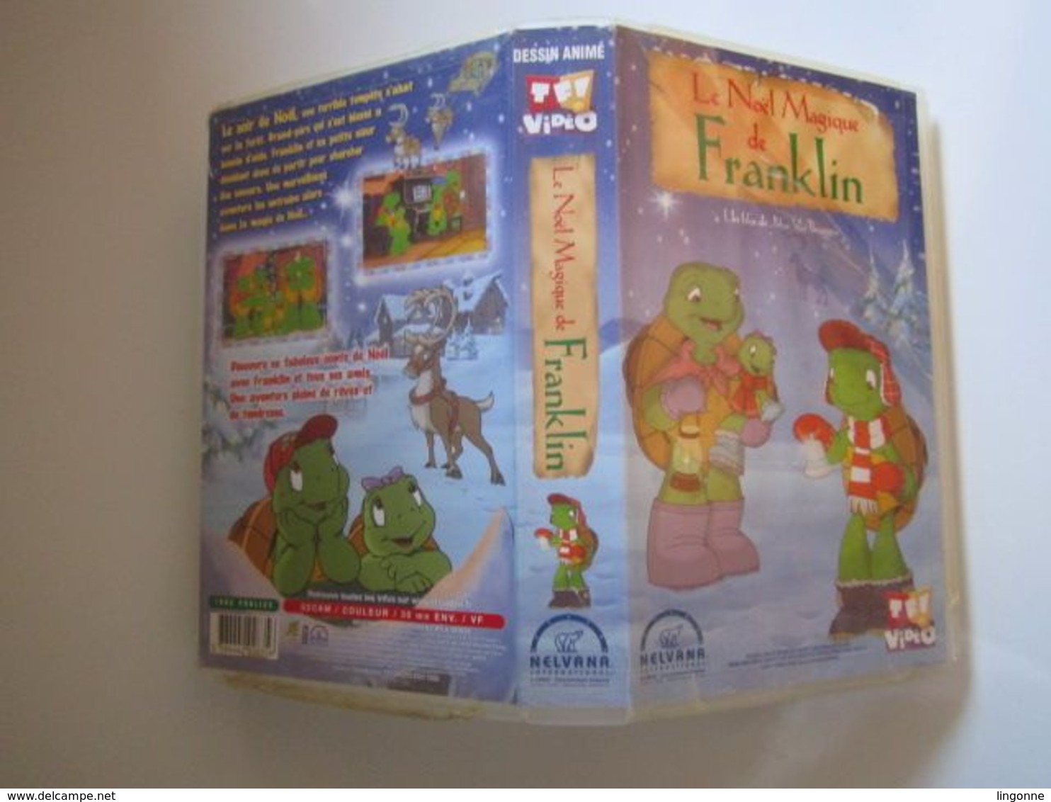 CASSETTE VIDEO VHS  FRANKLIN LE NOEL MAGIQUE DE FRANKLIN  (jaquette Abimée) - Dibujos Animados