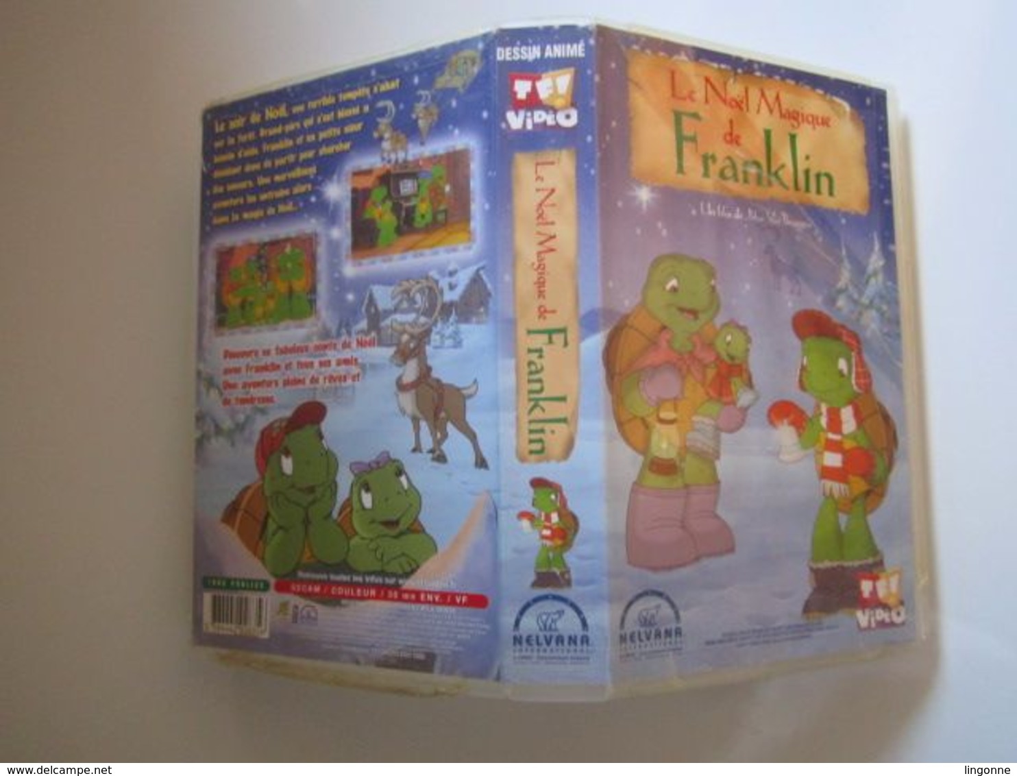 CASSETTE VIDEO VHS  FRANKLIN LE NOEL MAGIQUE DE FRANKLIN  (jaquette Abimée) - Cartoni Animati