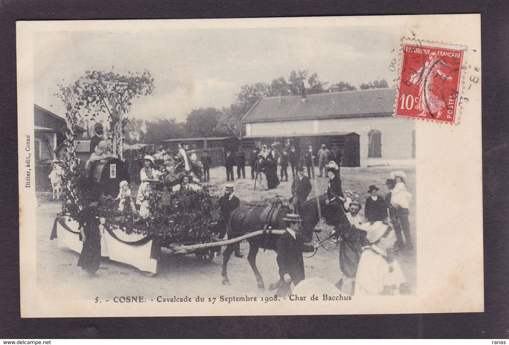 CPA Nièvre 58 Cosne Cours Sur Loire Cavalcade 1908 Circulé - Cosne Cours Sur Loire