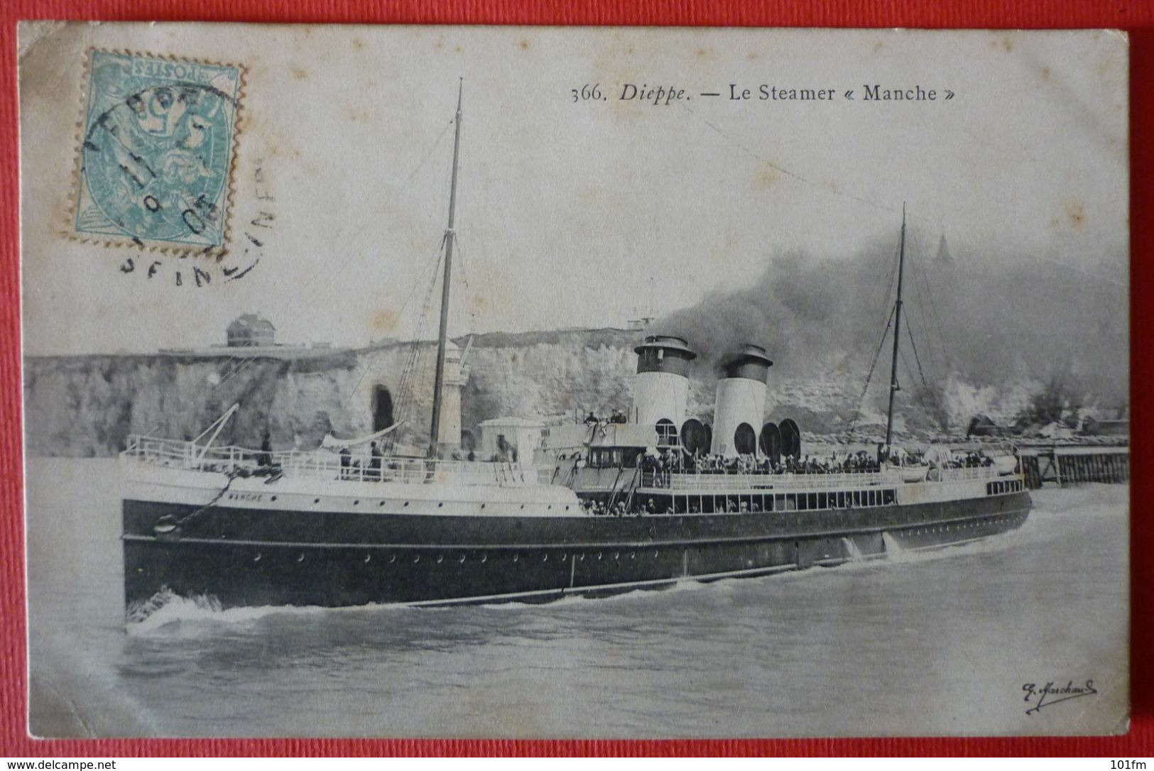 DIEPPE - FRENCH STEAMER SS.MANCHE , LE PAQUEBOT - Paquebots