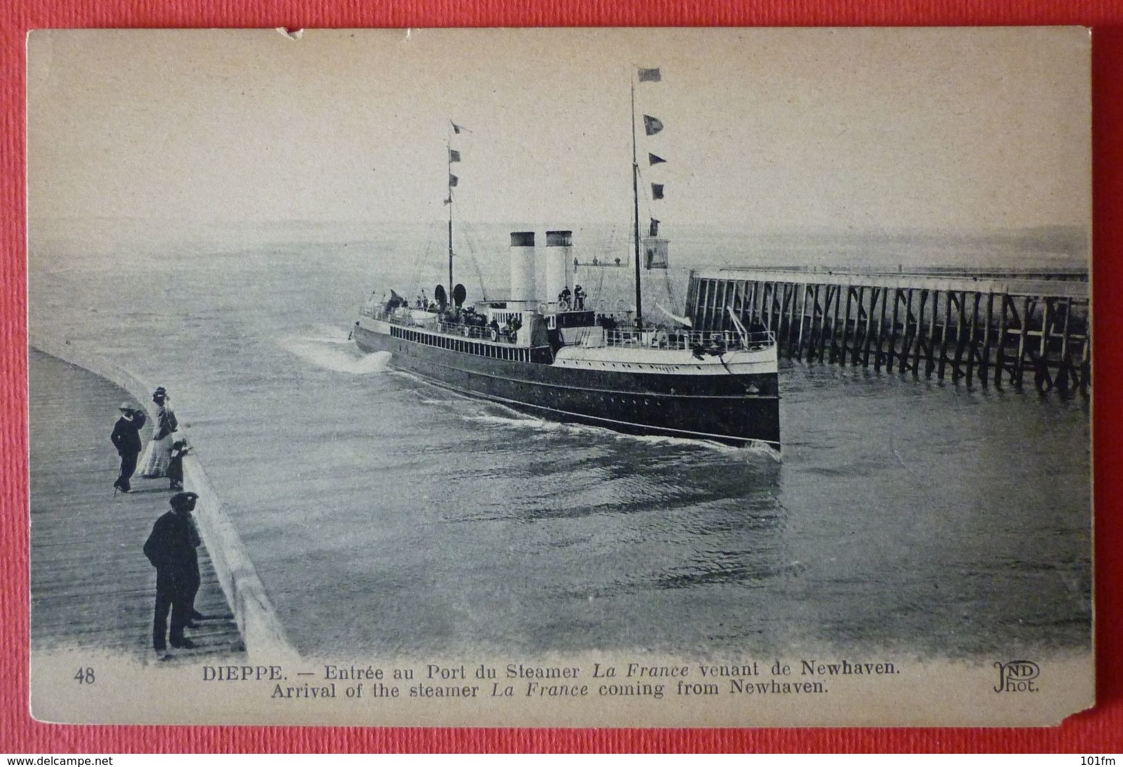 DIEPPE - FRENCH STEAMER SS. LA FRANCE , LE PAQUEBOT - Paquebots