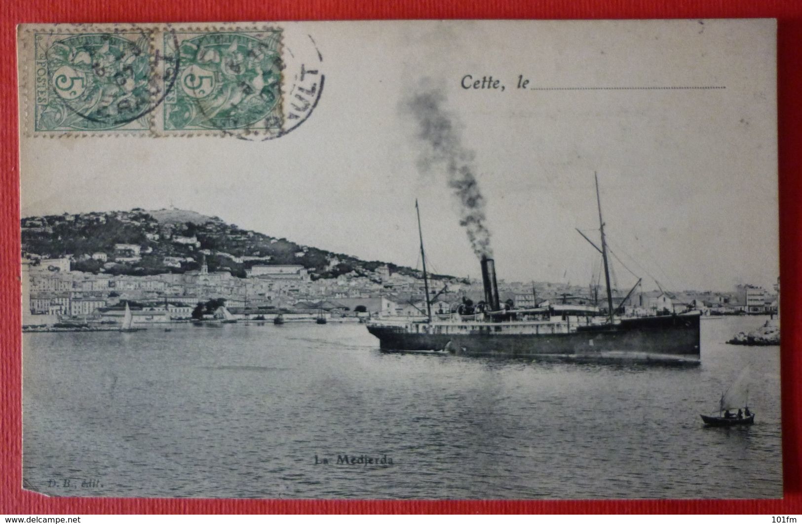 CETTE - FRENCH STEAMER SS. LA MEDJERDA , LE PAQUEBOT - Steamers