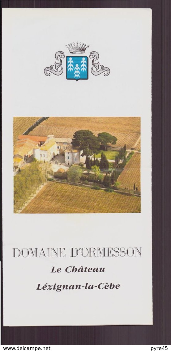 Publicitaire " Domaine D'Ormesson " - Publicidad