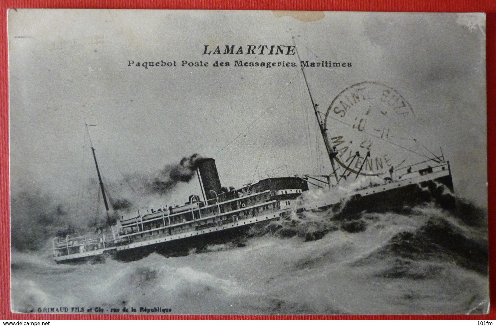 FRENCH STEAMER SS. LAMARTINE, LE PAQUEBOT - Paquebots