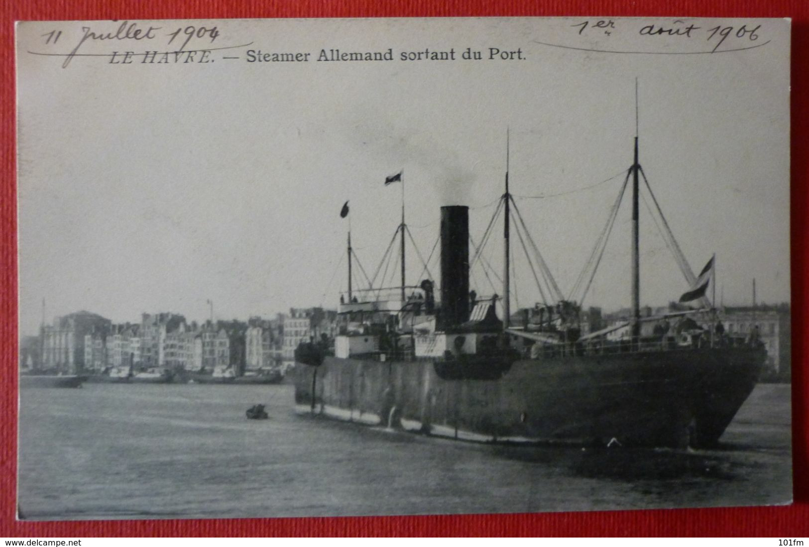 LE HAVRE - FRENCH  STEAMER SS. ALLEMAND , LE PAQUEBOT - Steamers