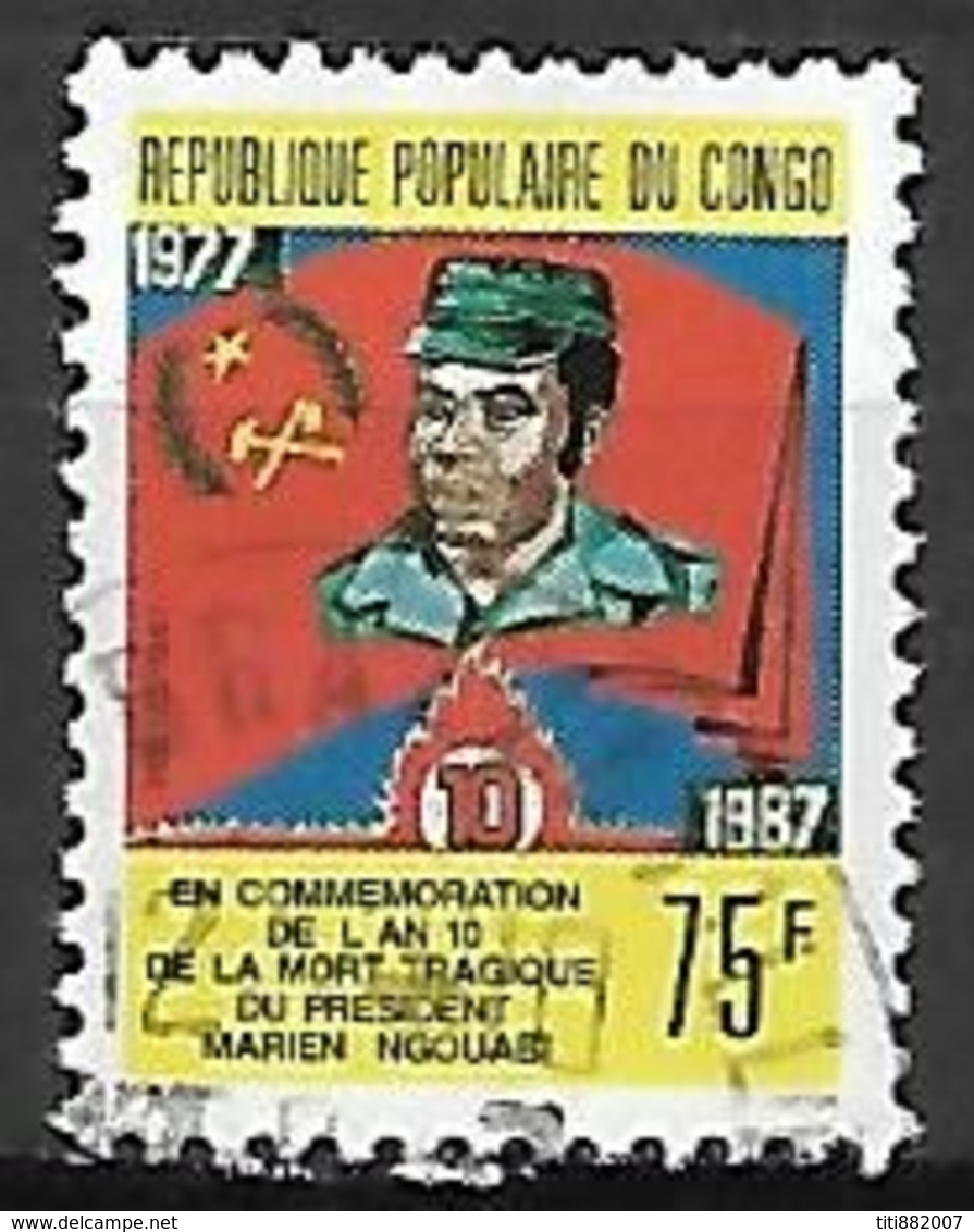 CONGO.   1987.    Président   Marien  NGOUAB. Oblitéré. - Usati