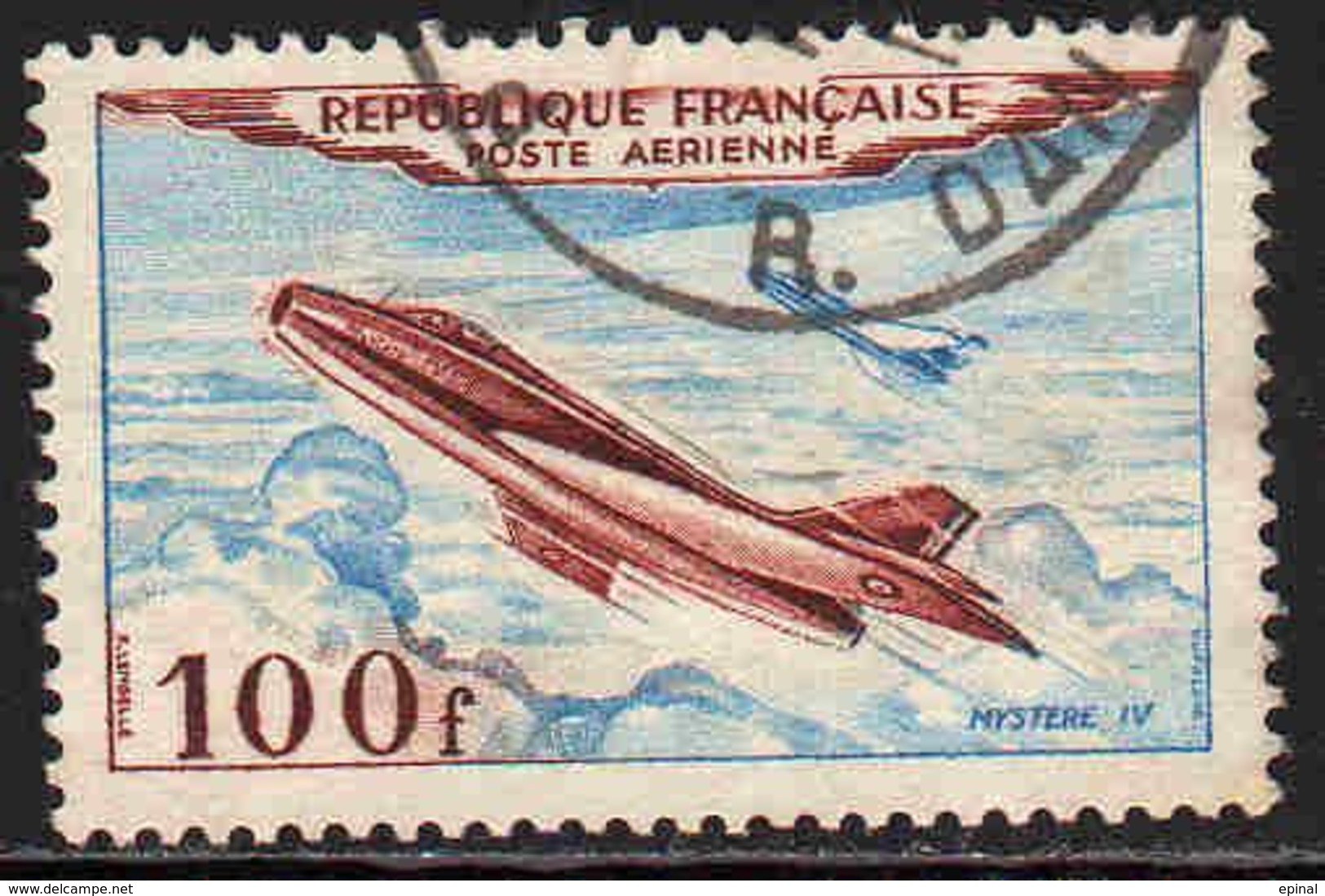 FRANCE : Poste Aérienne N° 30 Oblitéré (Dassault "Mystère IV") - PRIX FIXE - - 1927-1959 Matasellados