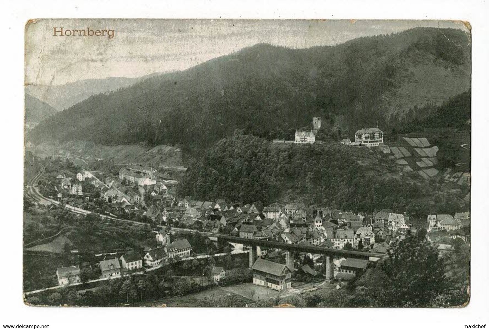 Hornberg - Vue Générale ( Viaduc Chemin De Fer) Circulé 1908 - Hornberg