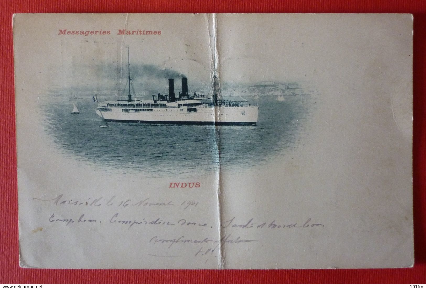 FRENCH  STEAMER SS. INDUS , LE PAQUEBOT - Paquebots