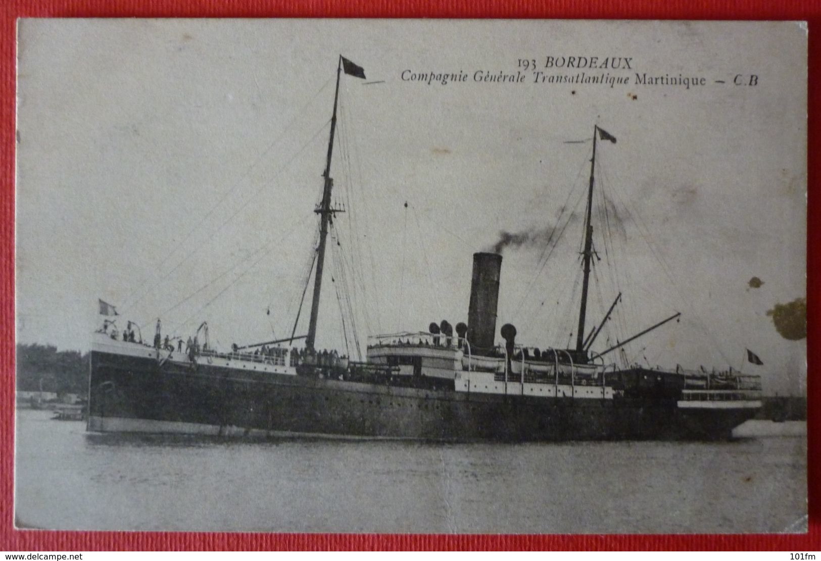 BORDEAUX - FRENCH  STEAMER SS. MARTINIQUE , LE PAQUEBOT - Steamers