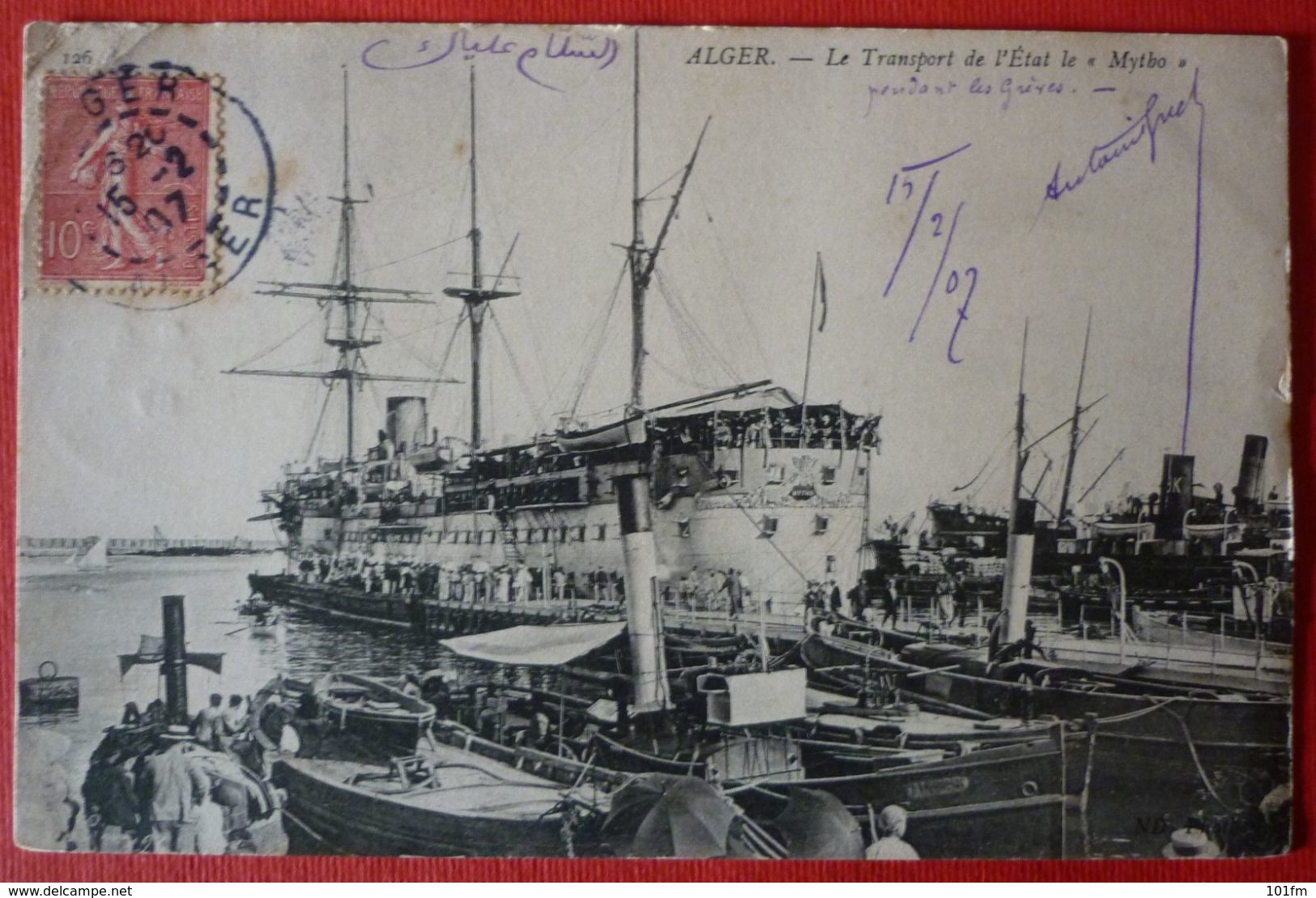 ALGER , FRENCH  STEAMER SS. MYTHO , LE PAQUEBOT - Steamers