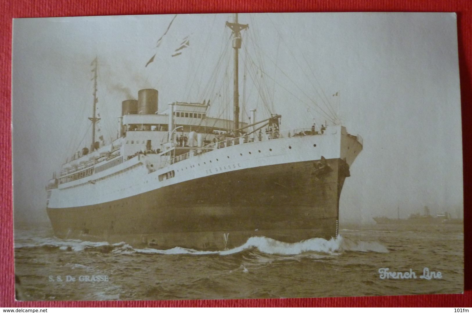 FRENCH  STEAMER SS. DE GRASSE , LE PAQUEBOT FRENCH LINE - Steamers