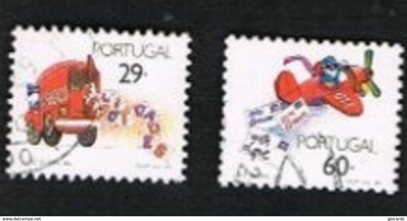 PORTOGALLO (PORTUGAL)  -  SG 2129.2130  - 1989 GREETINGS STAMPS (COMPLET SET OF 2)   -     USED° - Oblitérés