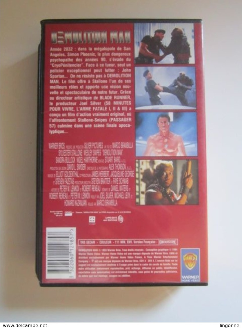 CASSETTE VIDEO VHS DEMOLITION MAN STALLONE SNIPES - Fantascienza E Fanstasy