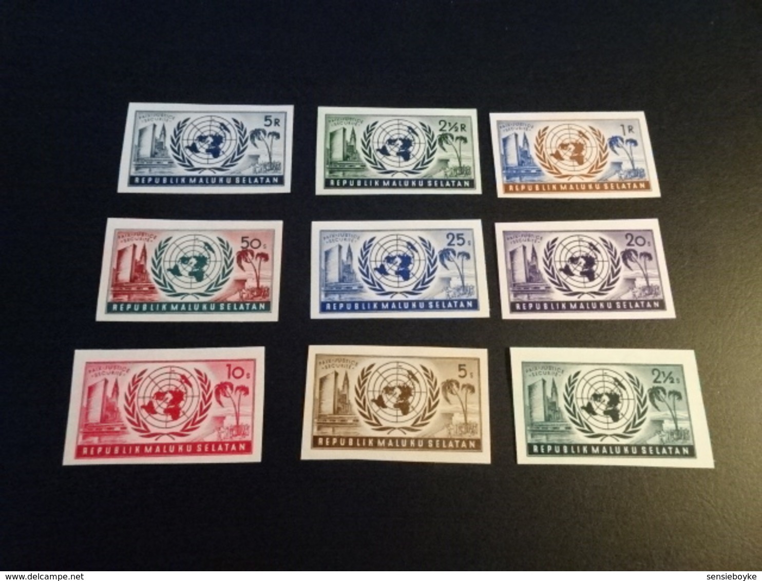 K33503 -  Set Imperf. Mint Hinged 1951 - Rep. Maluku Selatan - United Nations - Indonésie