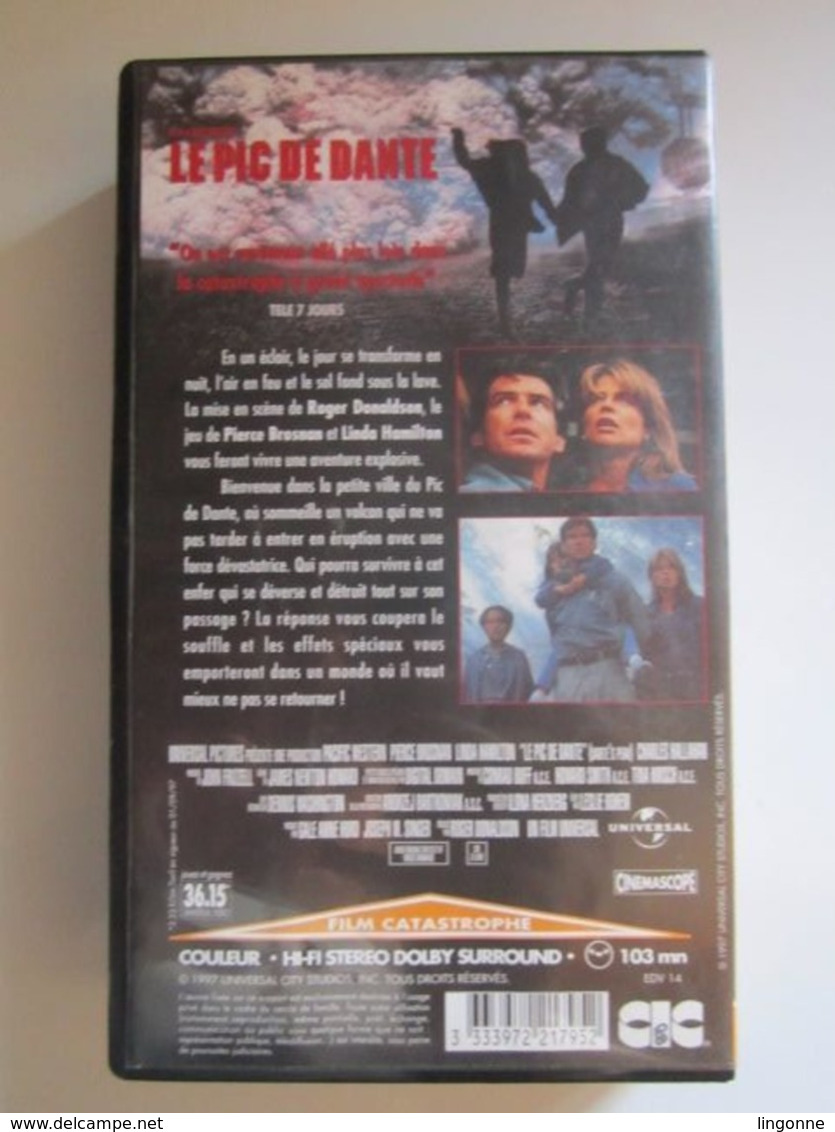 CASSETTE VIDEO VHS LE PIC DE DANTE (Pierce Brosnan-Linda Hamilton) - Action, Aventure