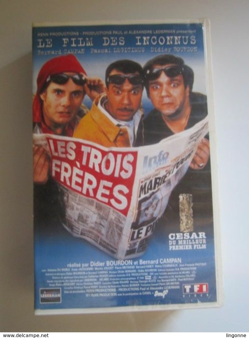 CASSETTE VIDEO VHS LES TROIS FRERES Des INCONNUS - Cómedia