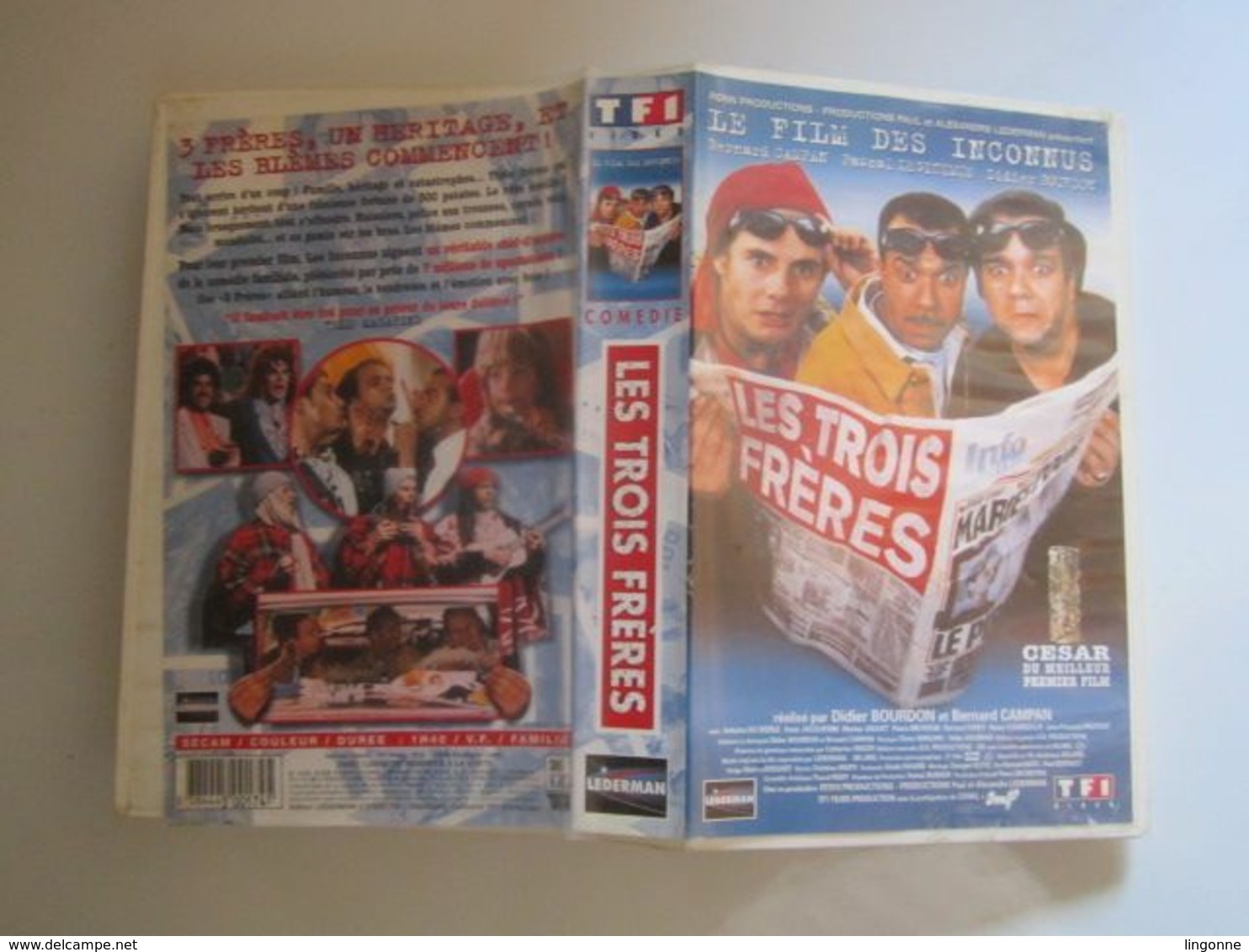 CASSETTE VIDEO VHS LES TROIS FRERES Des INCONNUS - Komedie