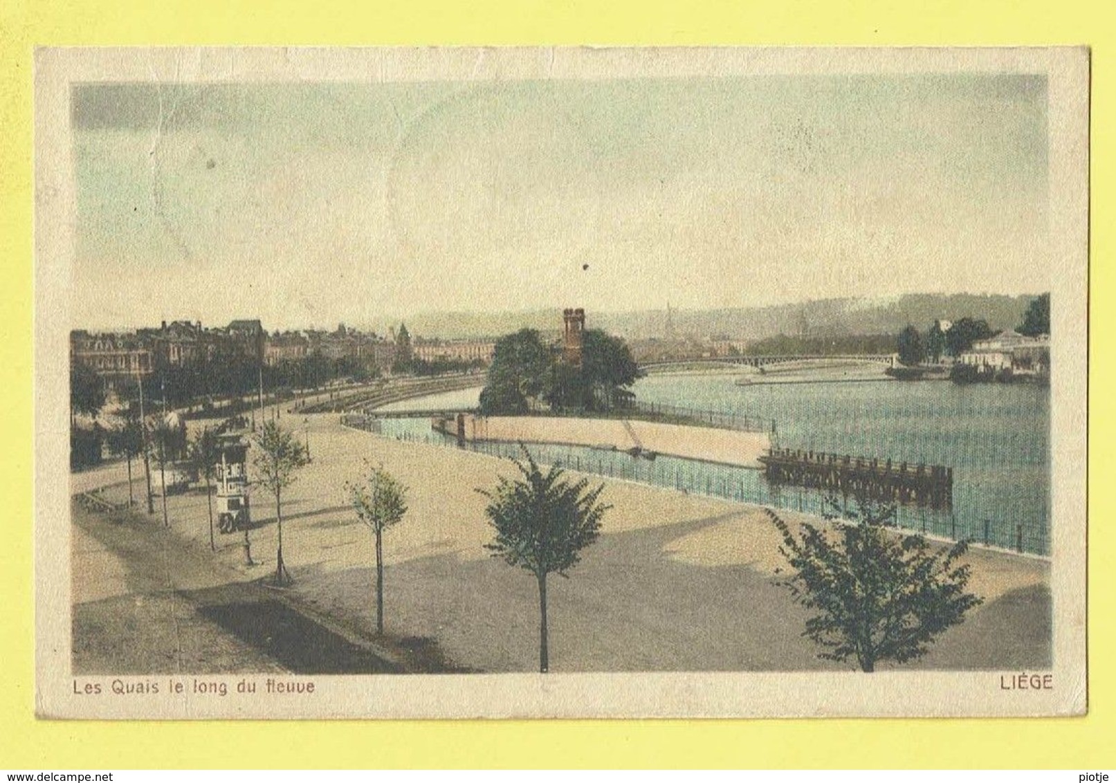 * Liège - Luik (La Wallonie) * (Edité Par Le Grand Bazar) Les Quais Le Long Du Fleuve, Canal, Quai, Couleur, Unique, TOP - Luik