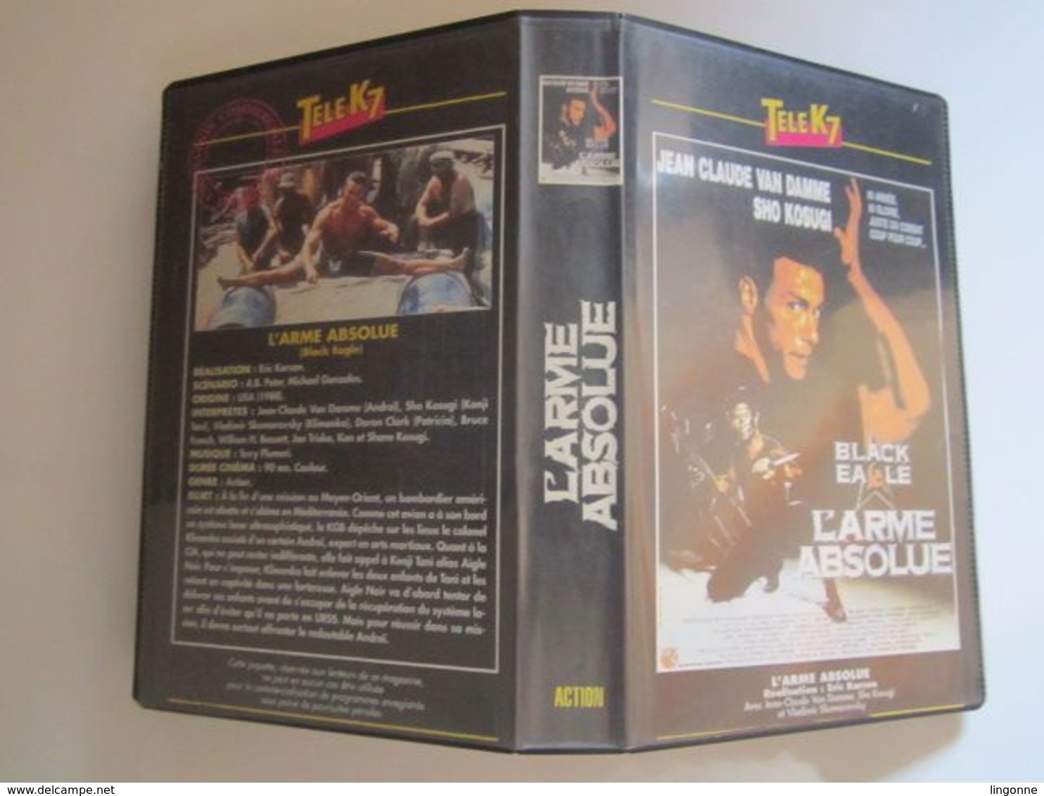 CASSETTE VIDEO VHS ORIGINAL L'ARME ABSOLUE BLACK EAGLE VAN DAMNE SHO KOSUGI  - JAQUETTE De TELE K7 - Action & Abenteuer