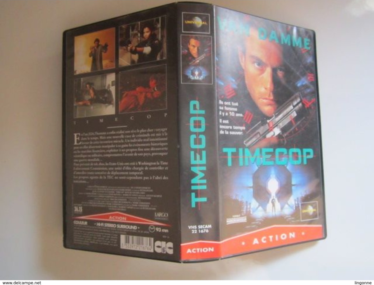 CASSETTE VIDEO VHS TIMECOP VAN DAMME - Actie, Avontuur