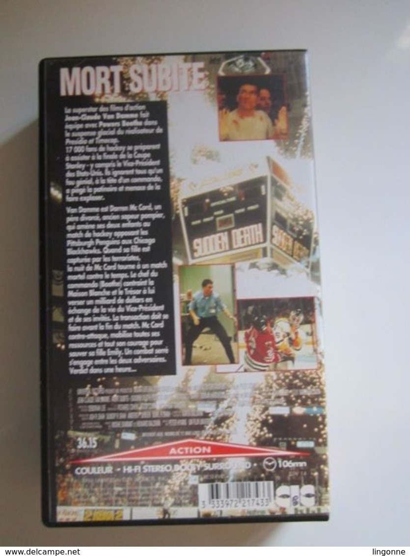 CASSETTE VIDEO VHS Van Damme – Mort Subite (Sudden Death) - Action, Aventure