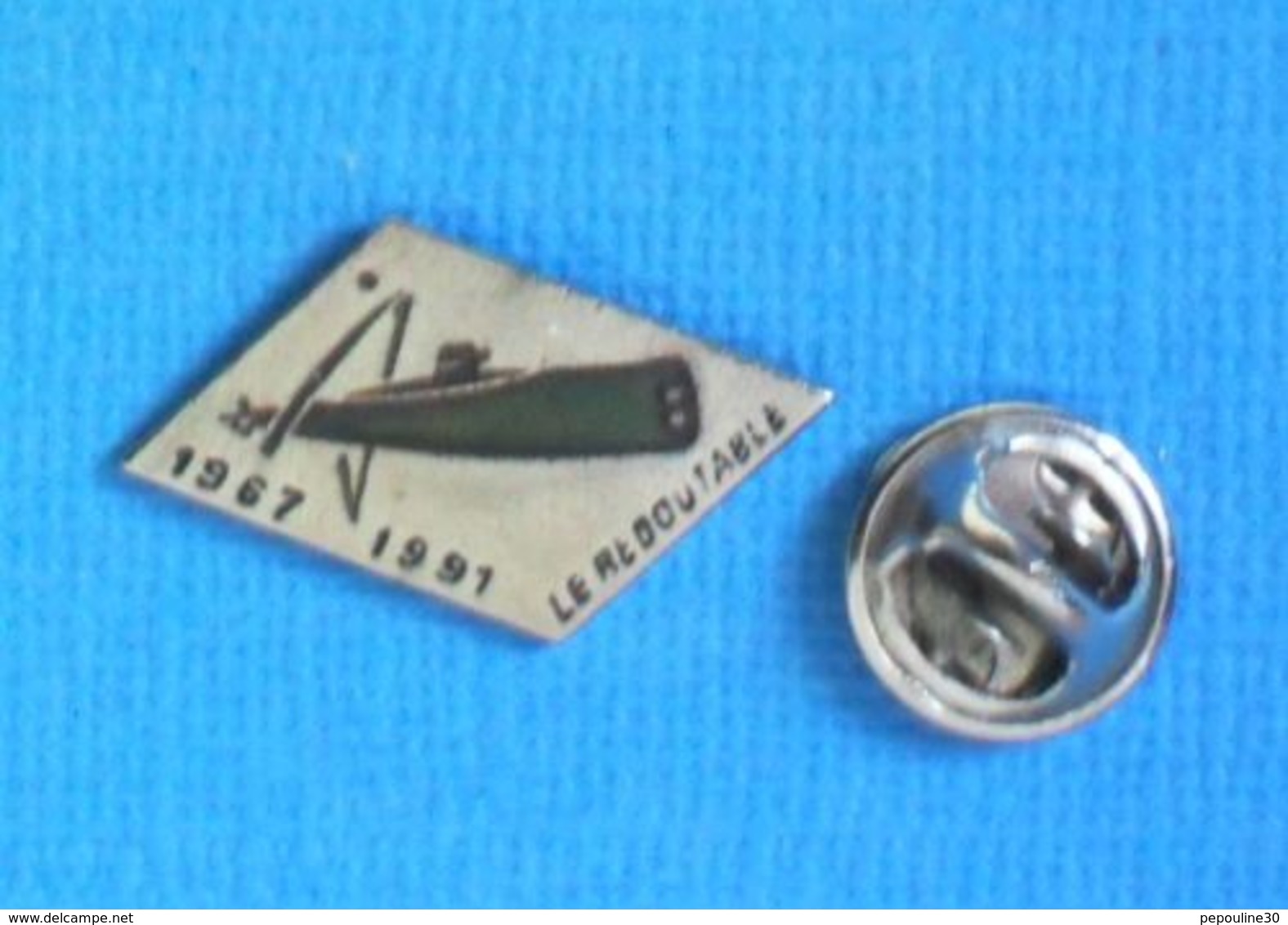 1 PIN'S //  ** SOUS-MARIN / S611 LE REDOUTABLE / 1967 - 1991 ** . (ECAILLE) - Army