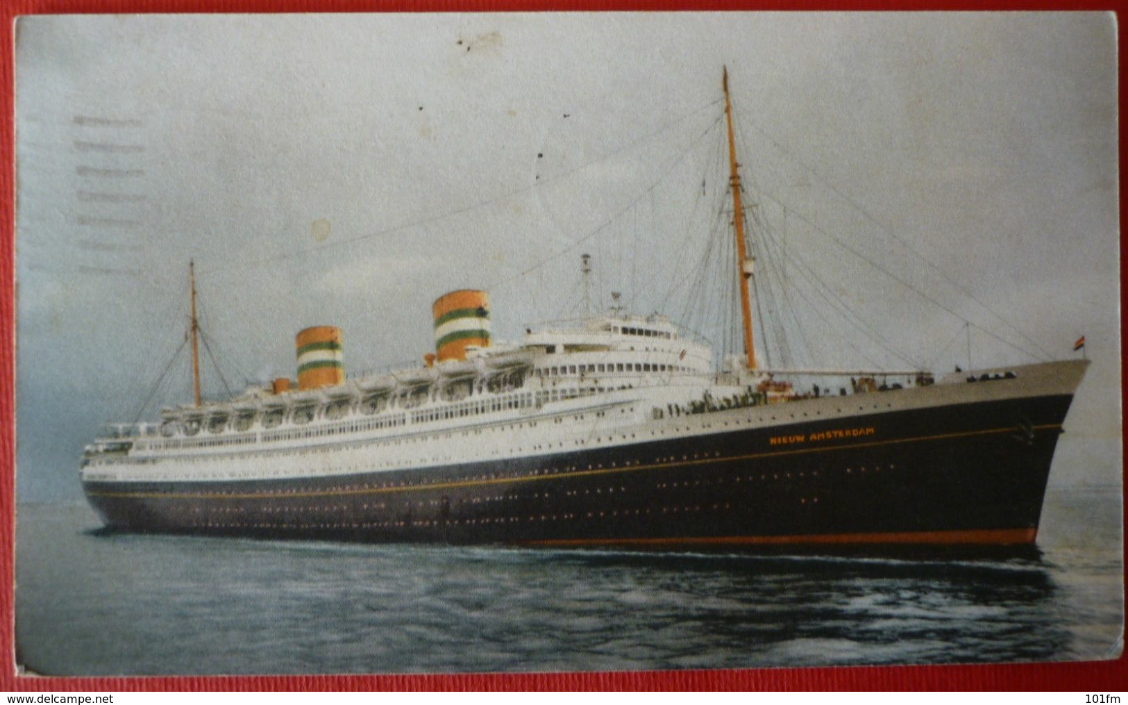 HOLLAND - AMERICA LINE , S.S. NIEUW AMSTERDAM - Paquebots