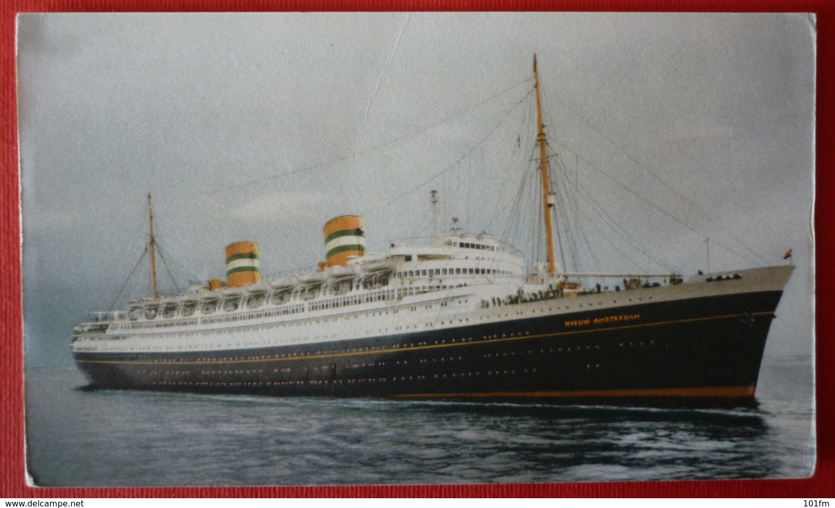 HOLLAND - AMERICA LINE , S.S. NIEUW AMSTERDAM - Paquebots