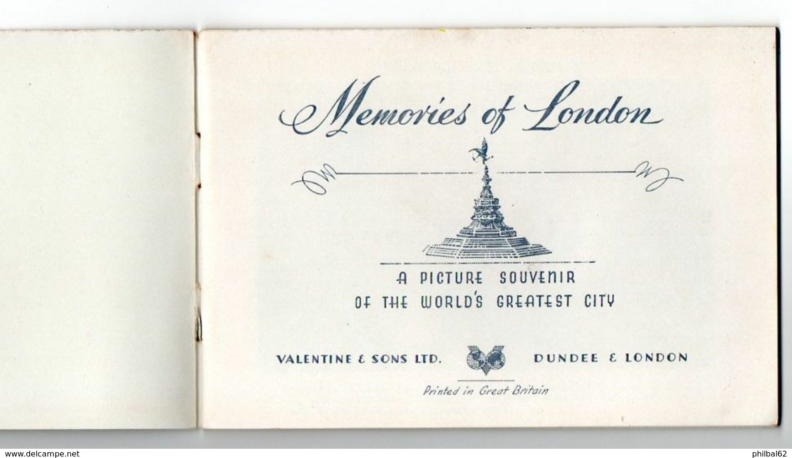 Livret : London Festival Of Britain Souvenir. Memories Of London, A Picture Souvenir Of The World's Greatest City. - Europa