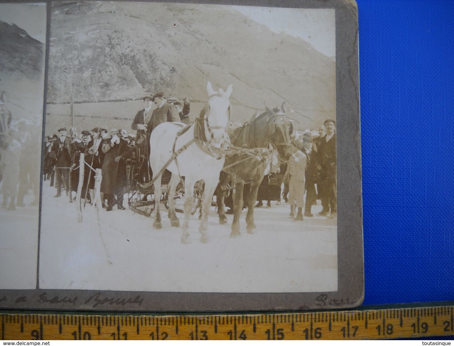 Le Roi D'espagne à St Sauveur , 65 . Sur Le Pont Napoléon . 3 Scans . - Photos Stéréoscopiques