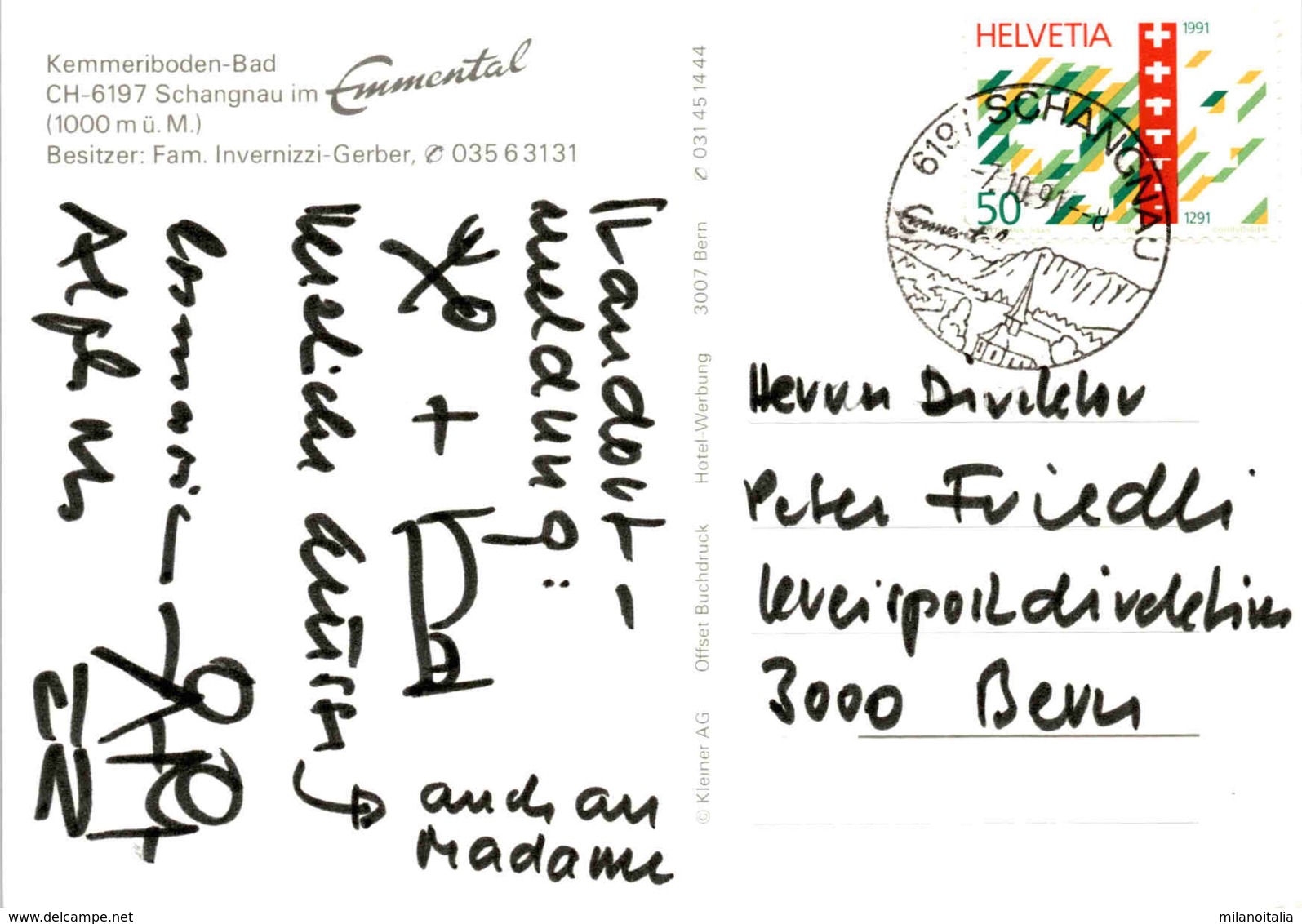 Kemmeriboden-Bad, Schangnau I. E. * 7. 10. 1991 - Schangnau