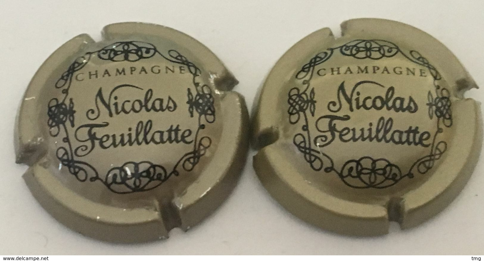 13 & 13b - Feuillatte Nicolas, CHAMPAGNE En Majuscule, Gris Et Noir & écriture Fine (côte 2 Euros) - Feuillate