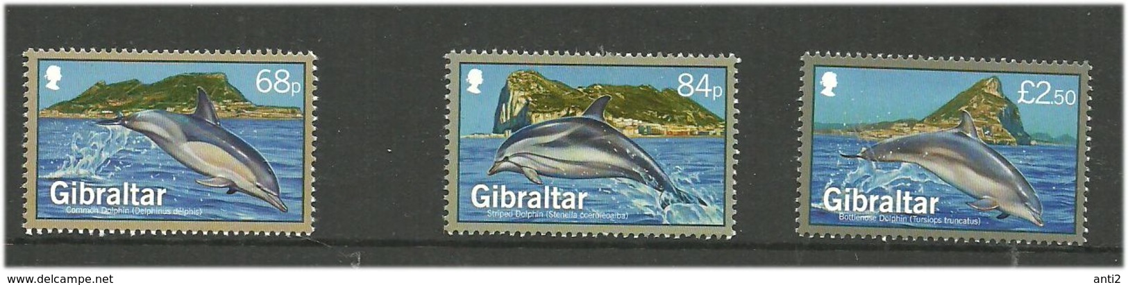 Gibraltar 2014 Dolphins, Sea Animals, Marine Life Mi 1622-1624 MNH(**) - Gibilterra