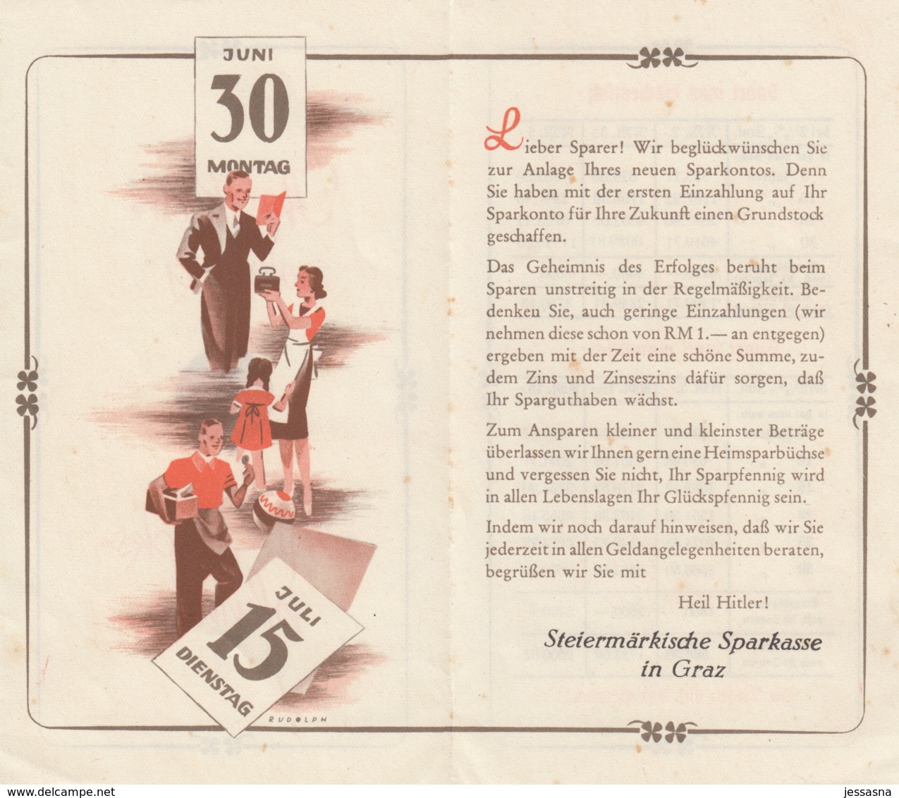 Steiermark - Sparkasse In Graz - Deutsches Sparkassenbuch - 1940 - Historische Dokumente