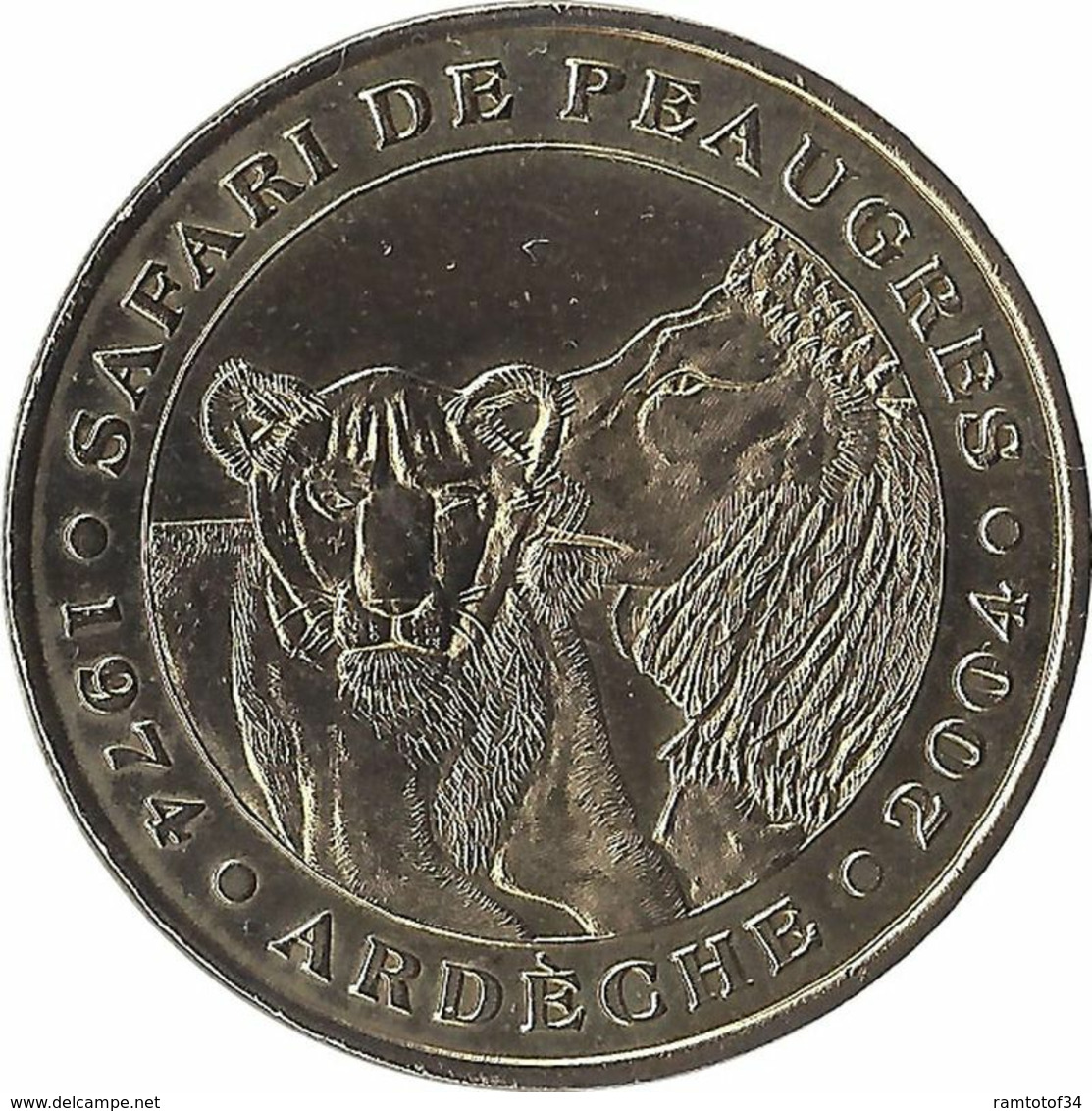 2004 MDP180 - PEAUGRES - Le Safari De Peaugres 2 (1974-2004) / MONNAIE DE PARIS - 2004