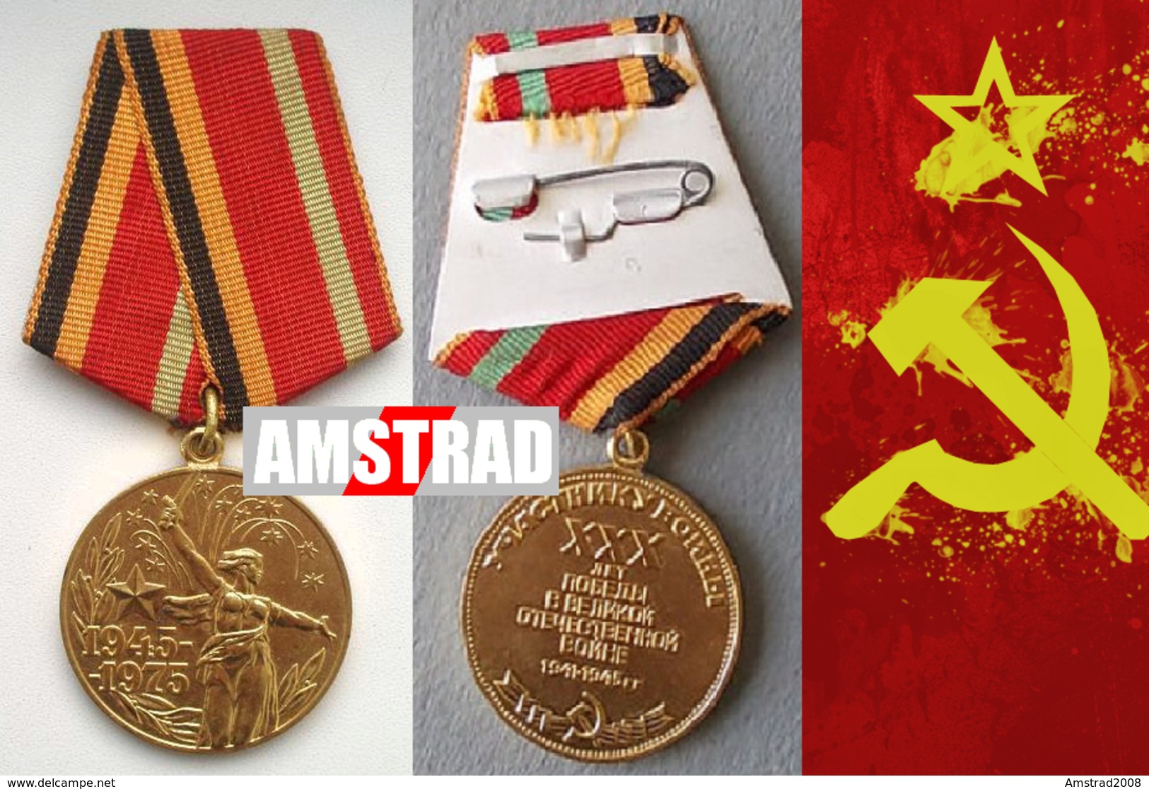 URSS CCCP MEDAGLIA MILITARE RUSSA DELL'ESERCITO SOVIETICO RUSSIA 1943 MARINA MILITARY RUSSIAN MEDAL BOUCLE MILITAIRE KGB - Rusland