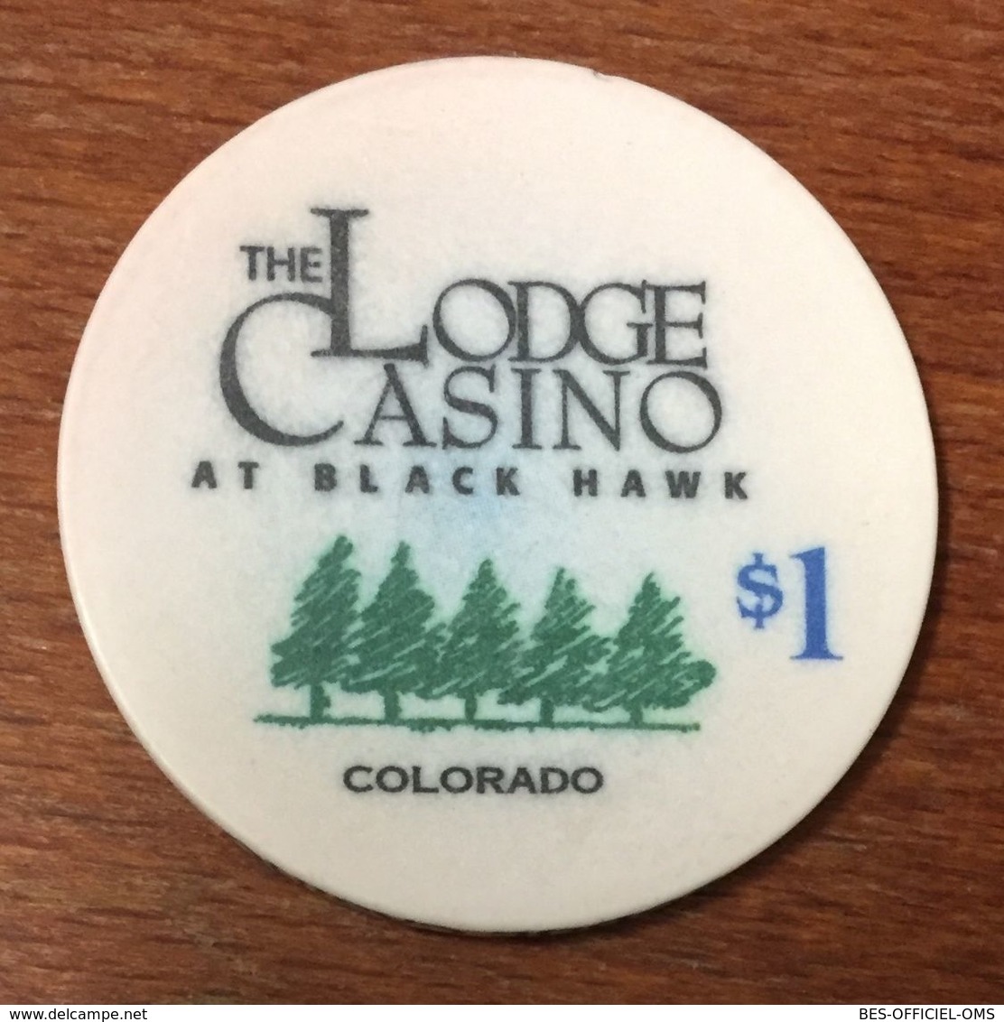 USA COLORADO BLACK HAWK THE LODGE CASINO CHIP $ 1 JETON TOKENS COINS - Casino