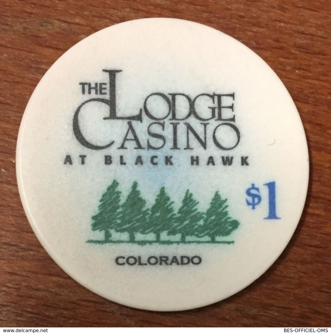 USA COLORADO BLACK HAWK THE LODGE CASINO CHIP $ 1 JETON TOKENS COINS - Casino