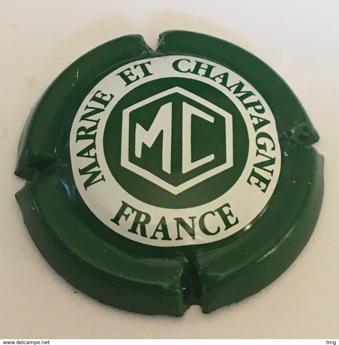 5a - Marne Et Champagne, Vert Et Blanc, écriture épaisse, Initiales MC (côte 1 Euros) - Marne Et Champagne