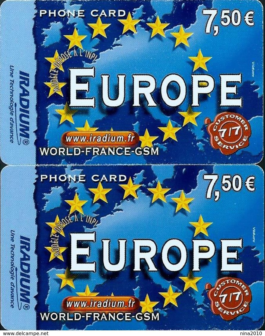 Carte Prépayée - IRADIUM / Europe 7.5 € - Autres & Non Classés