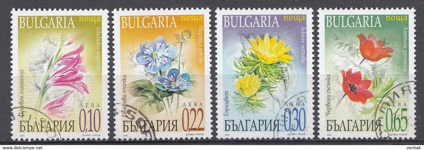 BULGARIE 2000  Mi.nr: 4488-4491 Frühlimgsblumen   Oblitérés - Used - Gebruikt - Gebraucht
