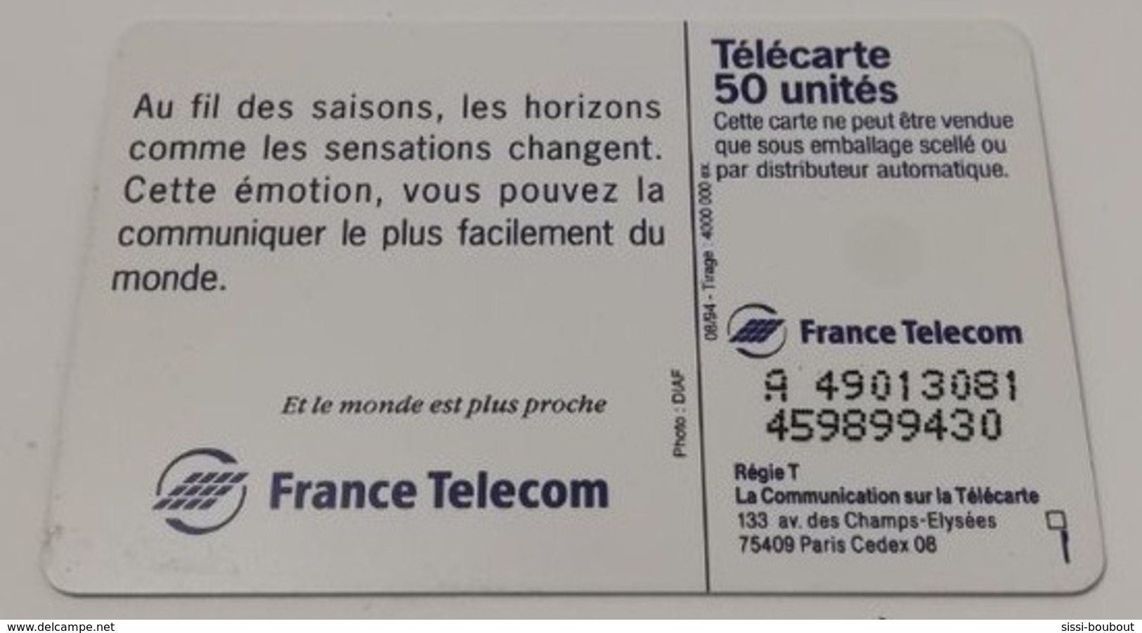 Télécarte - Au Fil Des Saisons - Estaciones